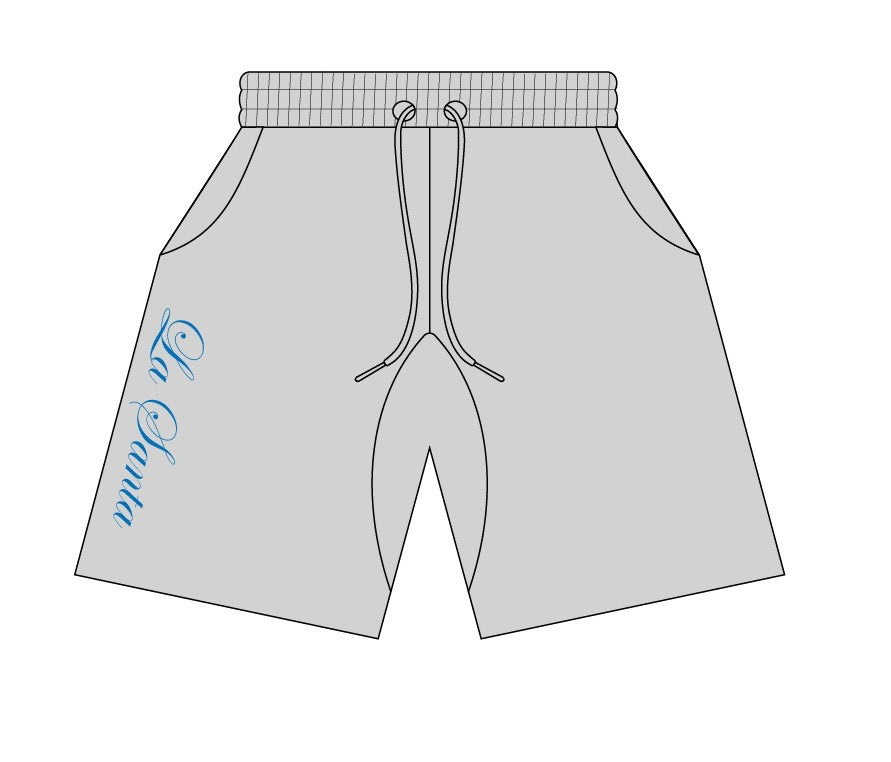 La Santa Blue text Shorts