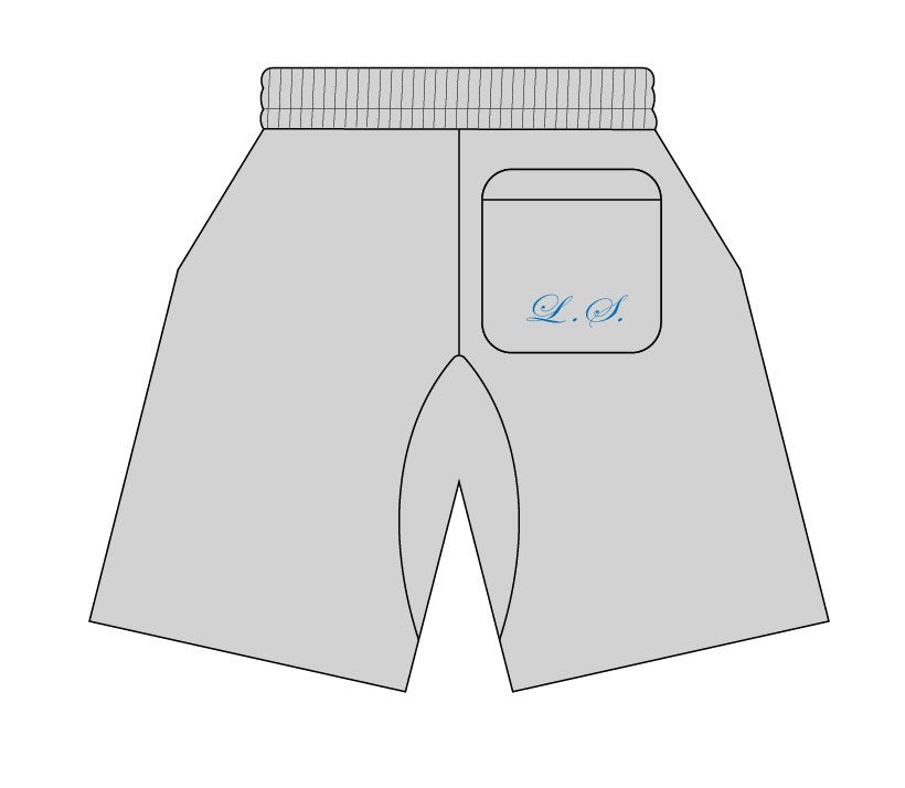 La Santa Blue text Shorts