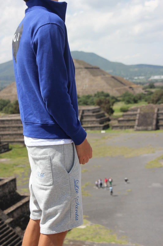 La Santa Blue text Shorts